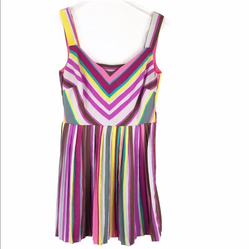 NWOT Striped Summer Pleated Babydoll Sundress S